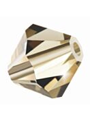 Bicono Perla di vetro sfaccettata 5mm Black Diamond