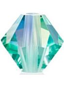 Bicono Perla di vetro sfaccettata 5mm Caribbean Sea AB