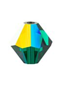 Bicono Perla di vetro sfaccettata 5mm Emerald AB