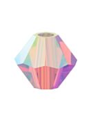 Bicono Perla di vetro sfaccettata 5mm Indian Pink AB 2x