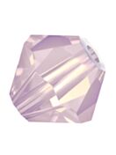 Bicono Perla di vetro sfaccettata 5mm Rose Opal