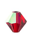 Bicono Perla di vetro sfaccettata 5mm Siam AB