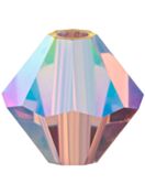 Bicono Perla di vetro sfaccettata 6mm Light Amethyst AB 2x
