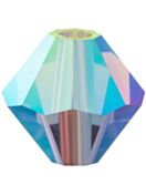 Bicono Perla di vetro sfaccettata 6mm Tanzanite AB 2x