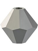 Bicono Perla di vetro sfaccettata 6mm Jet Hematite 2x