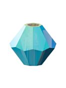 Bicono Perla di vetro sfaccettata 6mm Montana AB 2x