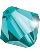 Bicono Perla di vetro sfaccettata 6mm Blue Zircon