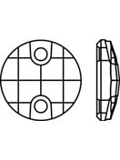Chessboard Circle pietre da cucire 2 fori 10mm Crystal AB F