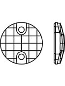 Chessboard Circle pietre da cucire 2 fori 14mm Crystal AB F