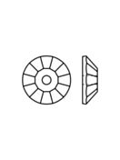 VIVA Loch Rose pietre da cucire 1 foro 9mm Crystal AB F