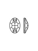 Oval 301 pietre da cucire 2 fori 10x7mm Crystal Honey F