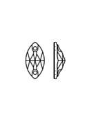 Navette 301 pietre da cucire 2 fori 18x9mm Crystal AB F