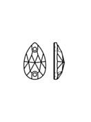 Pearshape 301 pietre da cucire 2 fori 28x17mm Crystal AB F