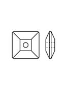 Square 301 pietre da cucire 1 foro 6mm Crystal F
