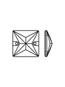 Square 303 pietre da cucire 2 fori 16mm Crystal AB F