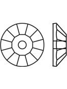 Rose pietre strass da cucire piatto 1 foro 10mm Crystal AB