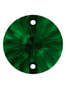 Rivoli pietre strass da cucire piatto 2 foro 12mm Emerald