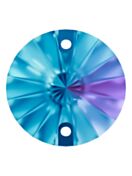 Rivoli pietre strass da cucire piatto 2 foro 14mm Dark Aquamarine