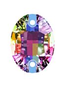 Oval pietre strass da cucire piatto 2 foro 10x7mm Crystal Vitrail Medium
