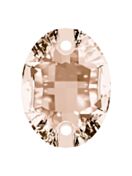 Oval pietre strass da cucire piatto 2 foro 10x7mm Light Peach