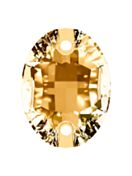 Oval pietre strass da cucire piatto 2 foro 10x7mm Light Smoked Topaz