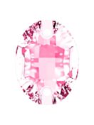 Oval pietre strass da cucire piatto 2 foro 10x7mm Light Rose