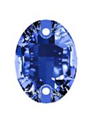 Oval pietre strass da cucire piatto 2 foro 10x7mm Sapphire