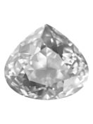 Wide Pear 11x10mm Crystal