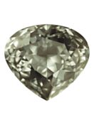 Wide Pear 11x10mm Black Diamond
