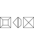 Square 4mm Crystal Golden Shadow Unfoiled