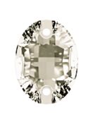 Oval pietre strass da cucire piatto 2 foro 16x11mm Crystal Satin
