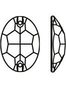 Oval pietre strass da cucire piatto 2 foro 16x11mm Crystal Light Grey Delite