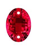Oval pietre strass da cucire piatto 2 foro 16x11mm Light Siam
