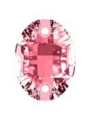 Oval pietre strass da cucire piatto 2 foro 16x11mm Burgundy