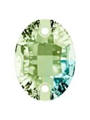 Oval pietre strass da cucire piatto 2 foro 16x11mm Peridot