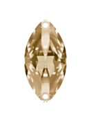Navette pietre strass da cucire piatto 2 foro 10x5mm Crystal Golden Shadow