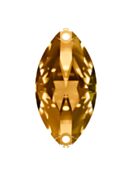 Navette pietre strass da cucire piatto 2 foro 10x5mm Light Smoked Topaz