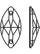 Navette pietre strass da cucire piatto 2 foro 12x6mm Crystal Astral Pink