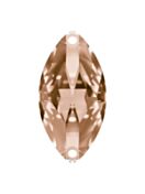 Navette pietre strass da cucire piatto 2 foro 12x6mm Light Peach