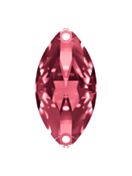 Navette pietre strass da cucire piatto 2 foro 12x6mm Burgundy
