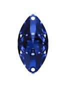 Navette pietre strass da cucire piatto 2 foro 12x6mm Sapphire