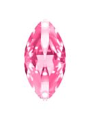 Navette pietre strass da cucire piatto 2 foro 18x9mm Light Rose