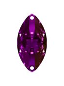 Navette pietre strass da cucire piatto 2 foro 18x9mm Amethyst