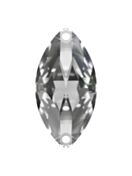 Navette pietre strass da cucire piatto 2 foro 32x15mm Crystal
