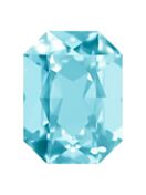 Octagon 18x13mm Aquamarine