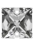 Square pietre strass da cucire piatto 2 foro 12mm Crystal