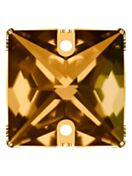 Square pietre strass da cucire piatto 2 foro 12mm Light Smoked Topaz
