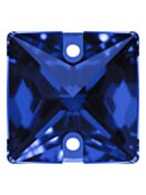 Square pietre strass da cucire piatto 2 foro 14mm Sapphire