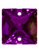 Square pietre strass da cucire piatto 2 foro 16mm Amethyst