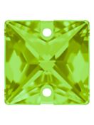 Square pietre strass da cucire piatto 2 foro 16mm Fern Green